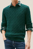 Maglione Girocollo In Lana Intrecciata Con Logo Bandierina Ricamato