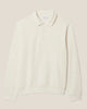 Ribbed Cotton Polo Collar Sweatshirt