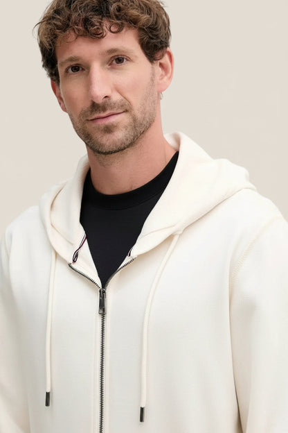Felpa Full Zip Con Cappuccio Bandiera Ricamata
