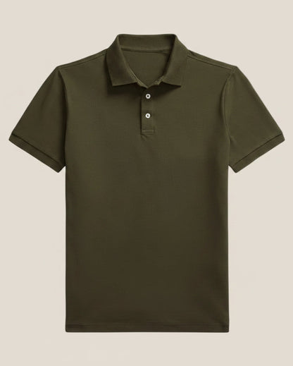 Custom Slim Fit Stretch Mesh Polo Shirt