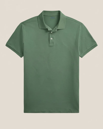 Custom Slim Fit Stretch Mesh Polo Shirt