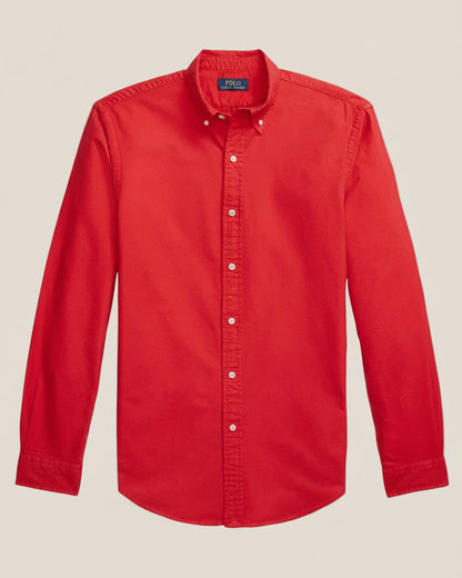 Slim Fit Garment-Dyed Oxford Shirt